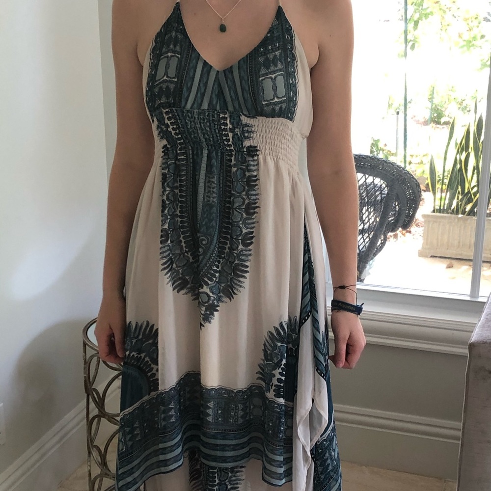 Neslay Paris French layered maxi dress, 🦚